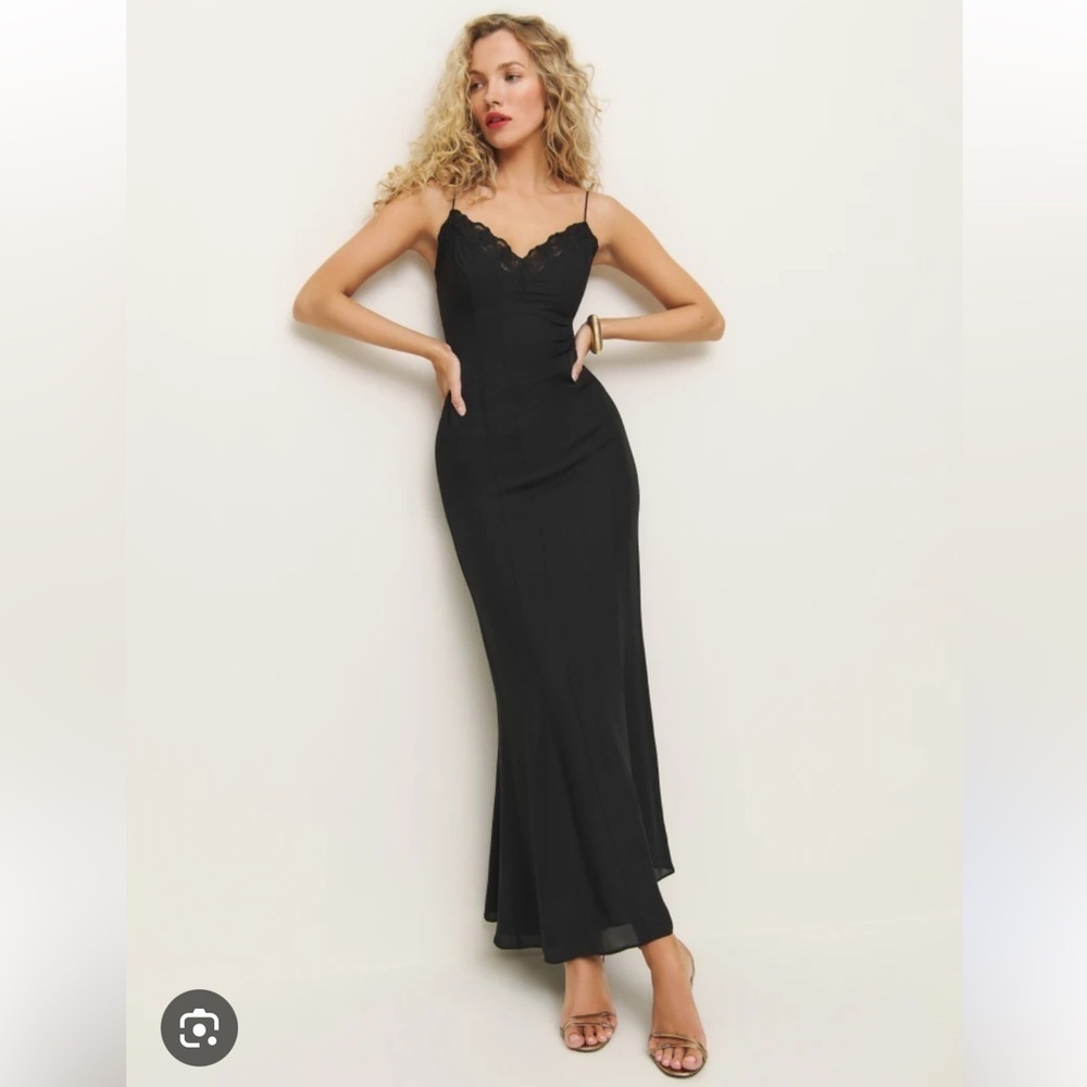 Reformation Anett dress in black
